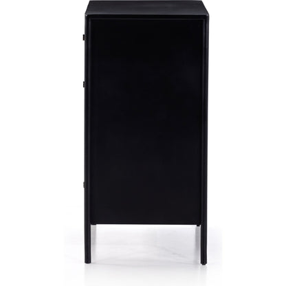 Soto 5 Drawer Dresser by Four Hands in black, weathered bronze and black. Made from iron in a modern style.