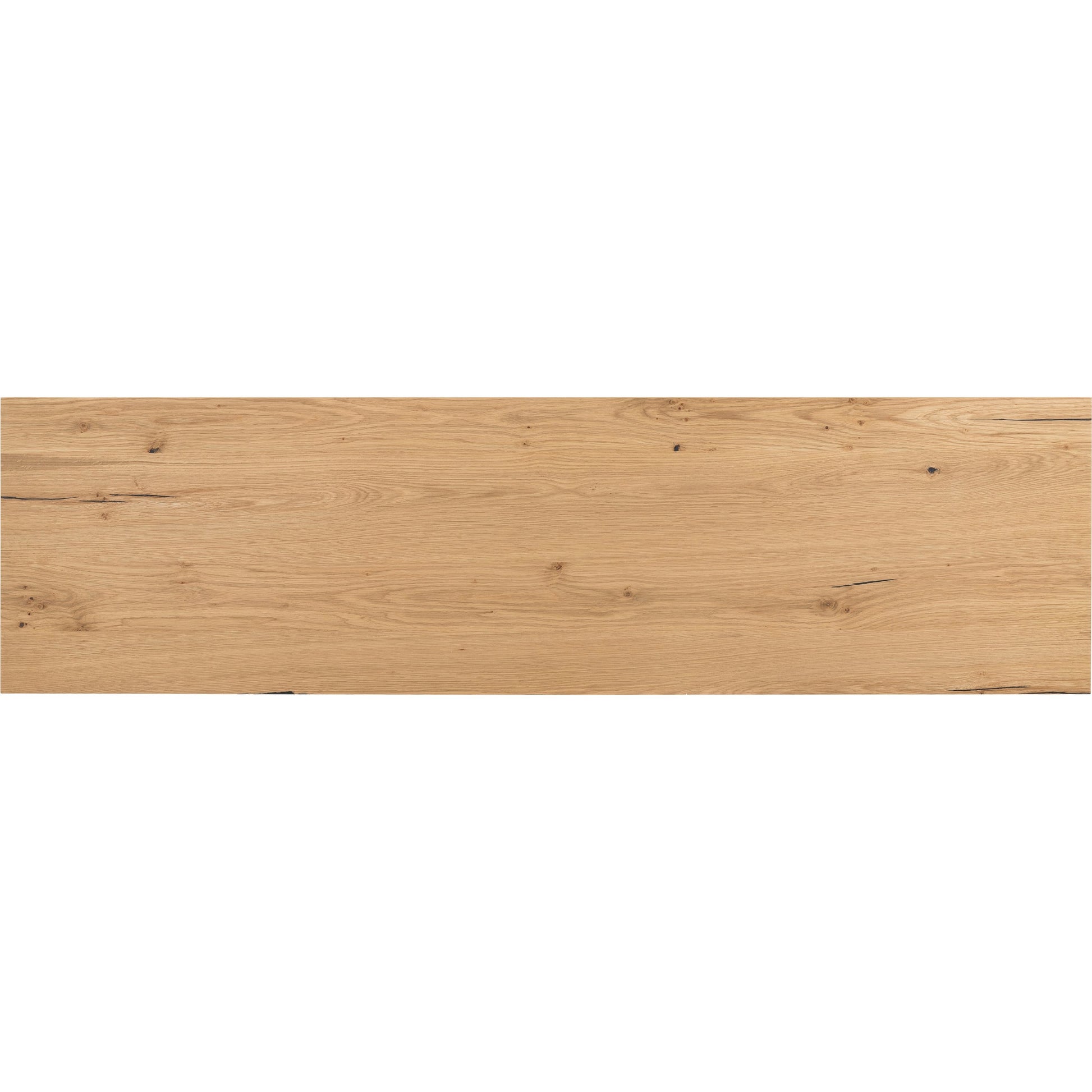 Eaton Sideboard by Four Hands in amber oak resin, dark gunmetal and amber oak. Made from thick oak veneer, iron in a modern style.