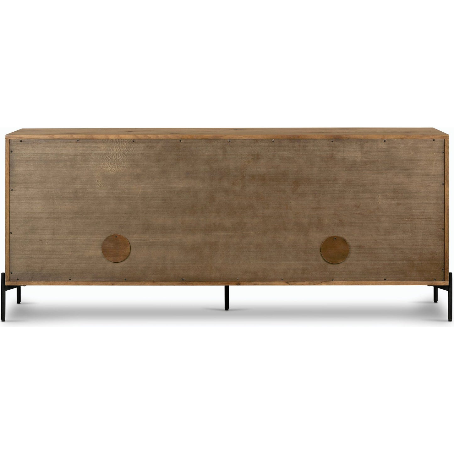 017 SI-1902696 | Additional Silo | Eaton Sideboard by Four Hands in amber oak resin, dark gunmetal and amber oak. Made from thick oak veneer, iron in a modern style.