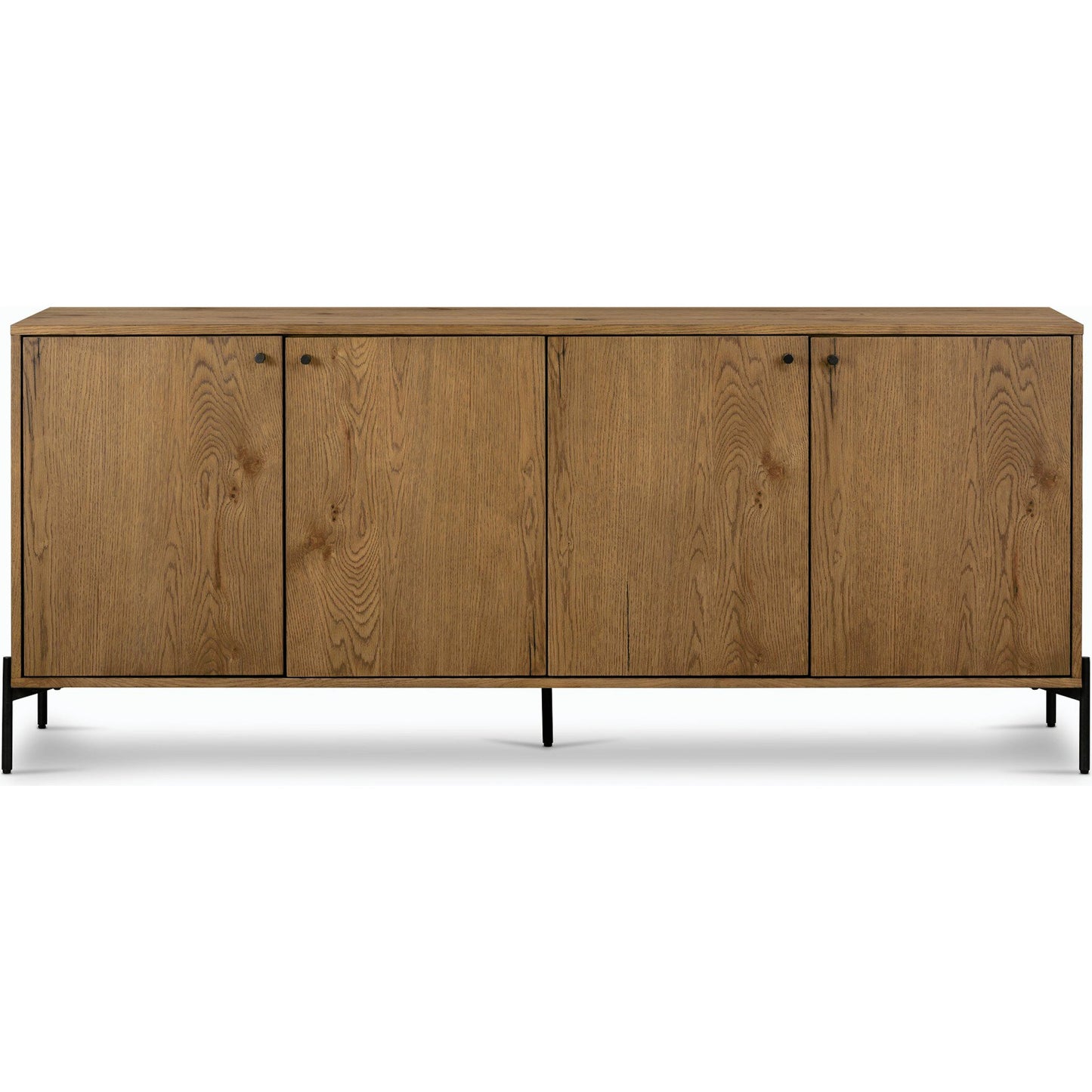 015 SI-1902696 | Additional Silo | Eaton Sideboard by Four Hands in amber oak resin, dark gunmetal and amber oak. Made from thick oak veneer, iron in a modern style.