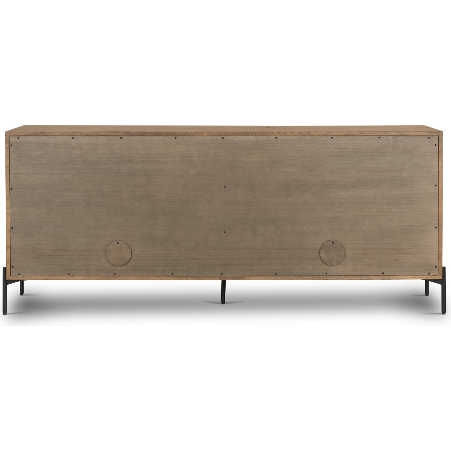 007 SI-1902696 | Additional Silo | Eaton Sideboard by Four Hands in amber oak resin, dark gunmetal and amber oak. Made from thick oak veneer, iron in a modern style.