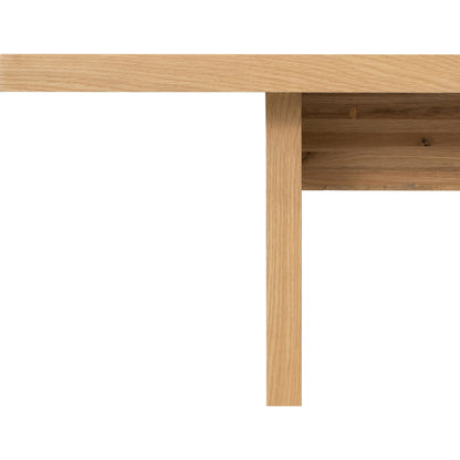 Eaton Dining Table by Four Hands in amber oak resin. Made from thick oak veneer, solid oak in a cottage & farmhouse style.