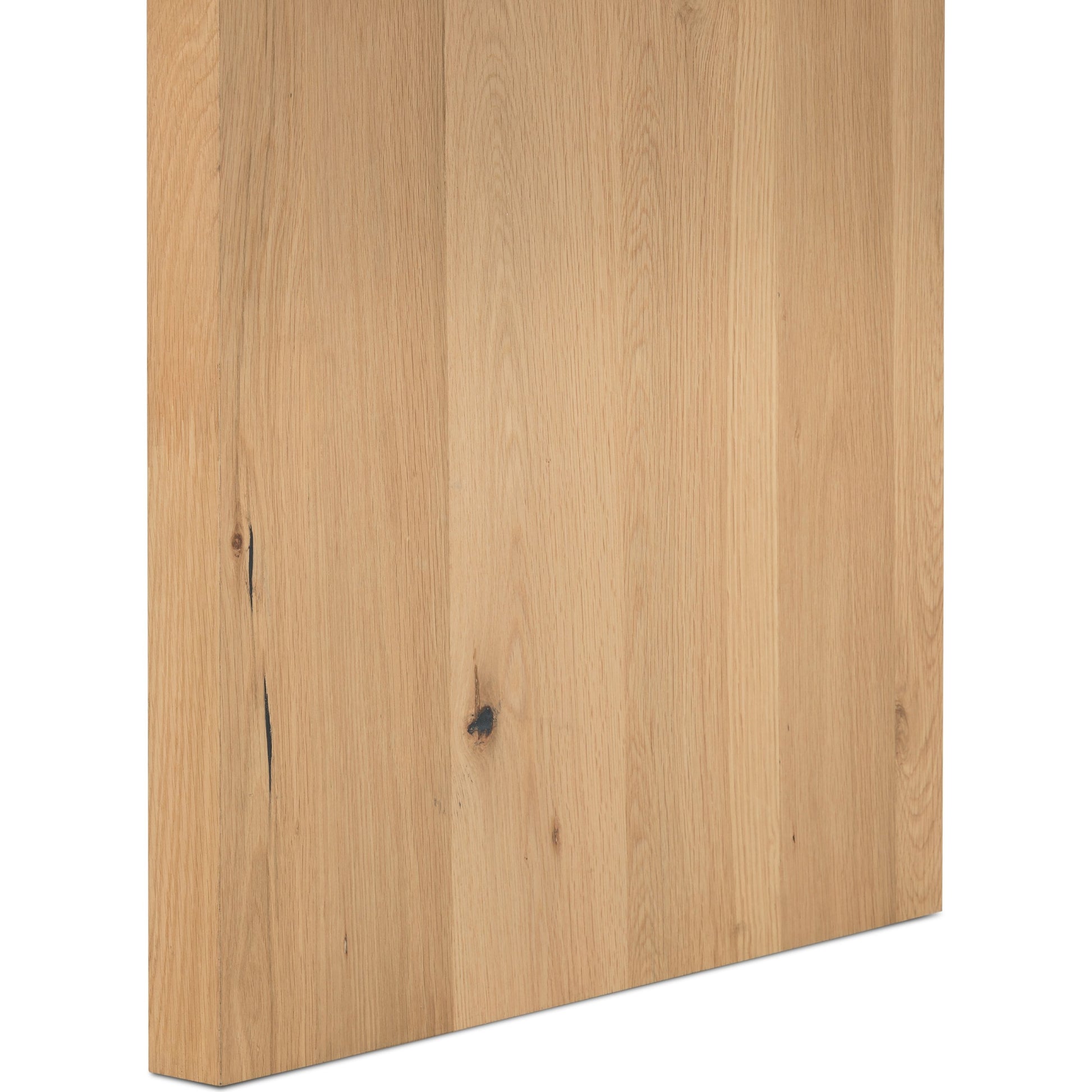 Eaton Dining Table by Four Hands in amber oak resin. Made from thick oak veneer, solid oak in a cottage & farmhouse style.