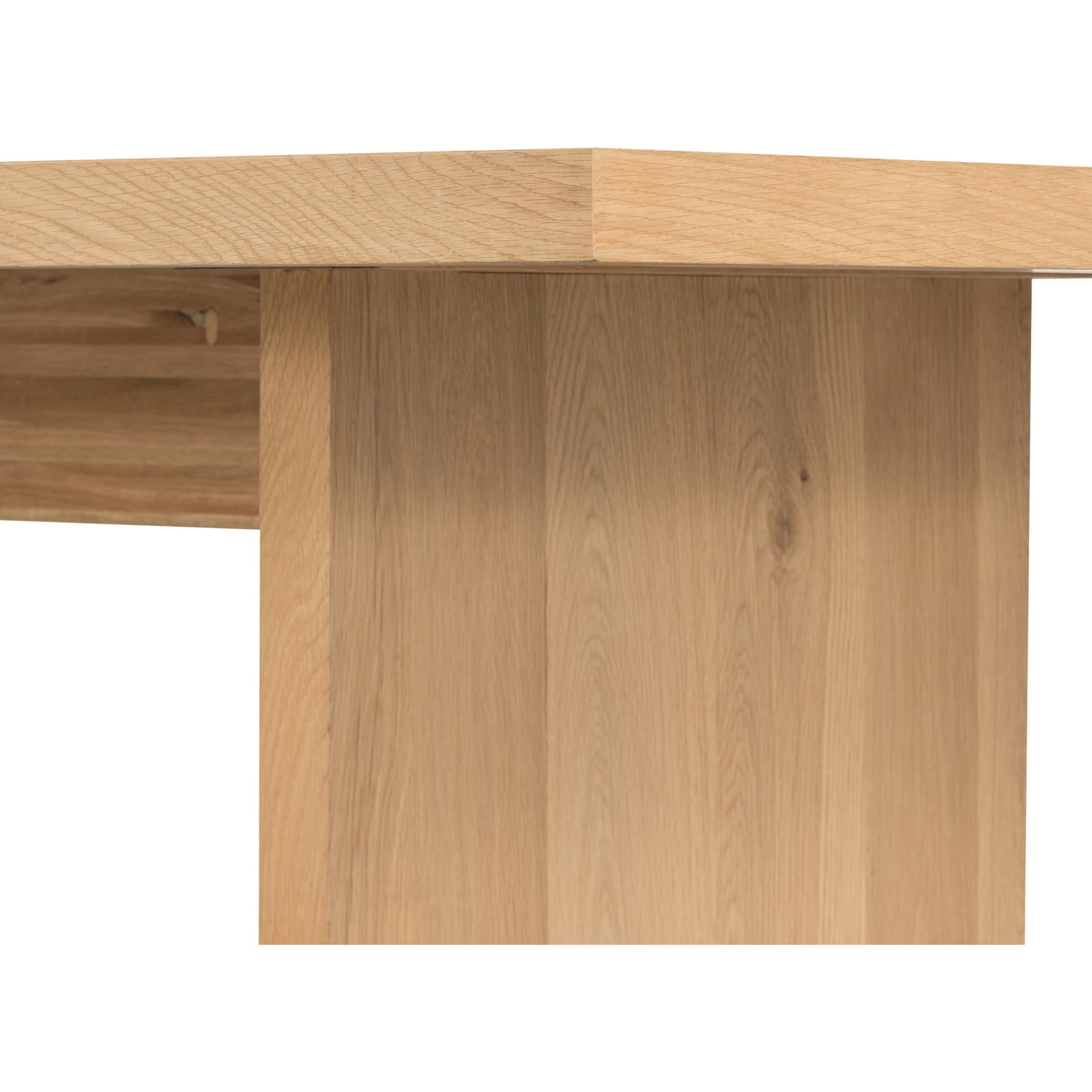 Eaton Dining Table by Four Hands in amber oak resin. Made from thick oak veneer, solid oak in a cottage & farmhouse style.