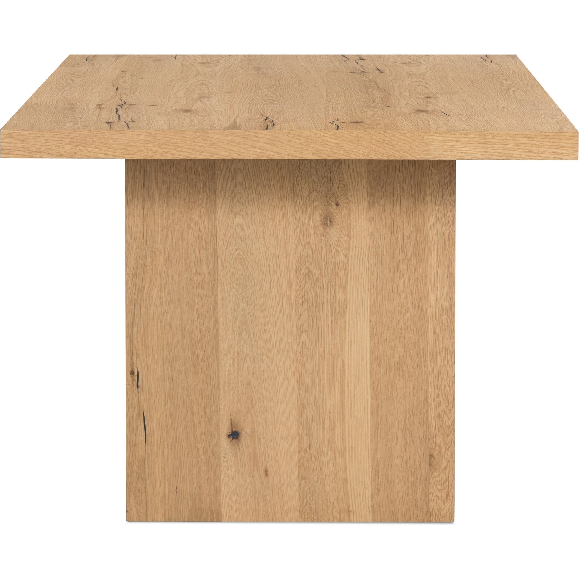 Eaton Dining Table by Four Hands in amber oak resin. Made from thick oak veneer, solid oak in a cottage & farmhouse style.