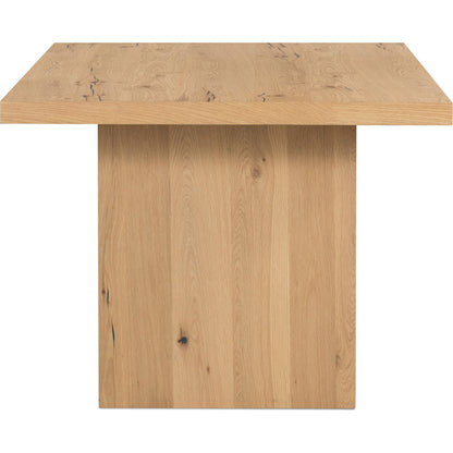 Eaton Dining Table by Four Hands in amber oak resin. Made from thick oak veneer, solid oak in a cottage & farmhouse style.