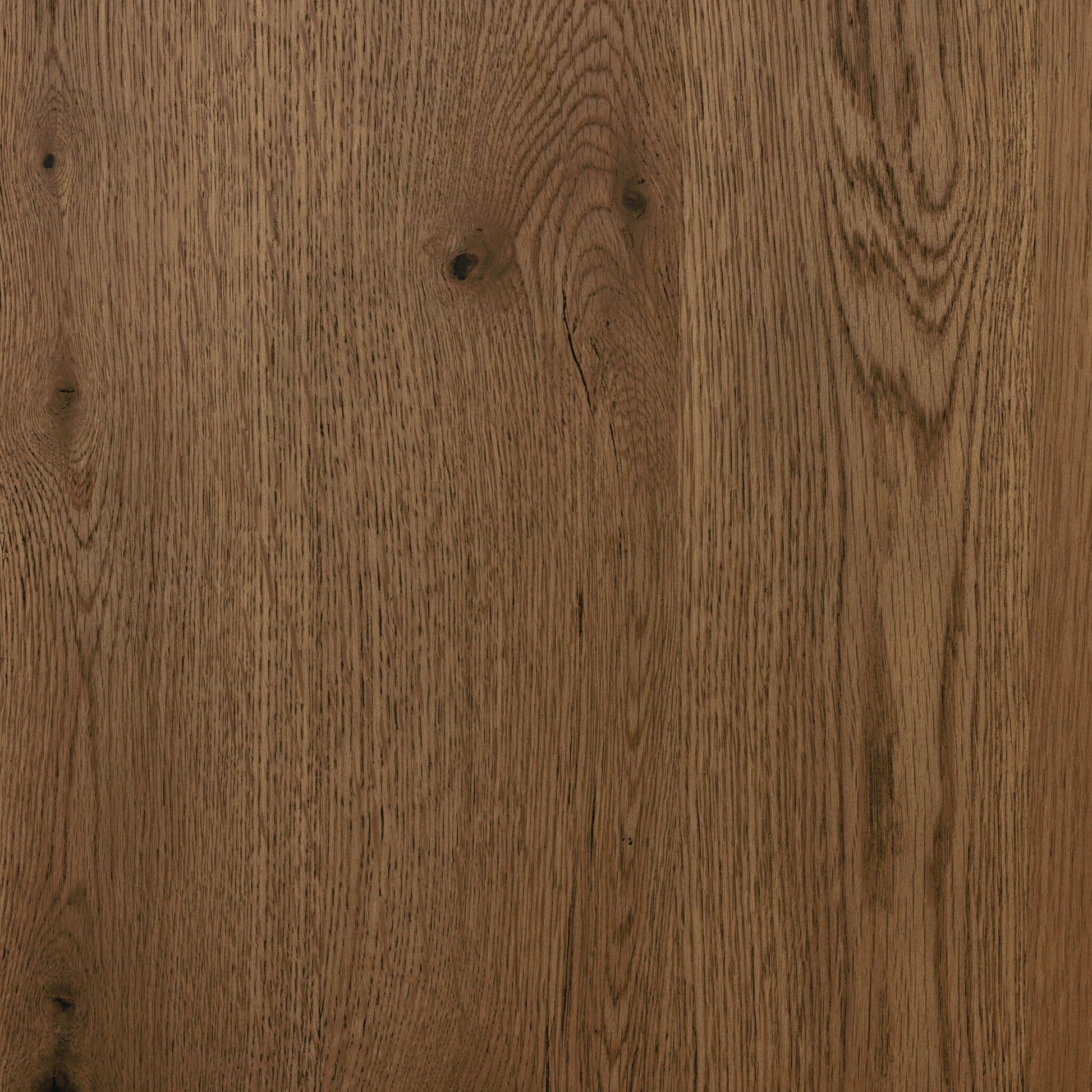 Eaton Dining Table by Four Hands in amber oak resin. Made from thick oak veneer, solid oak in a cottage & farmhouse style.