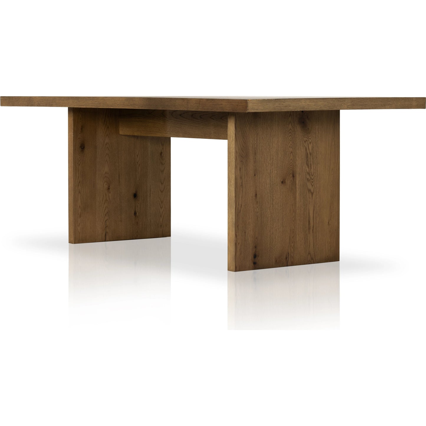 002 SI-1977267 | Additional Silo | Eaton Dining Table by Four Hands in amber oak resin. Made from thick oak veneer, solid oak in a cottage & farmhouse style.