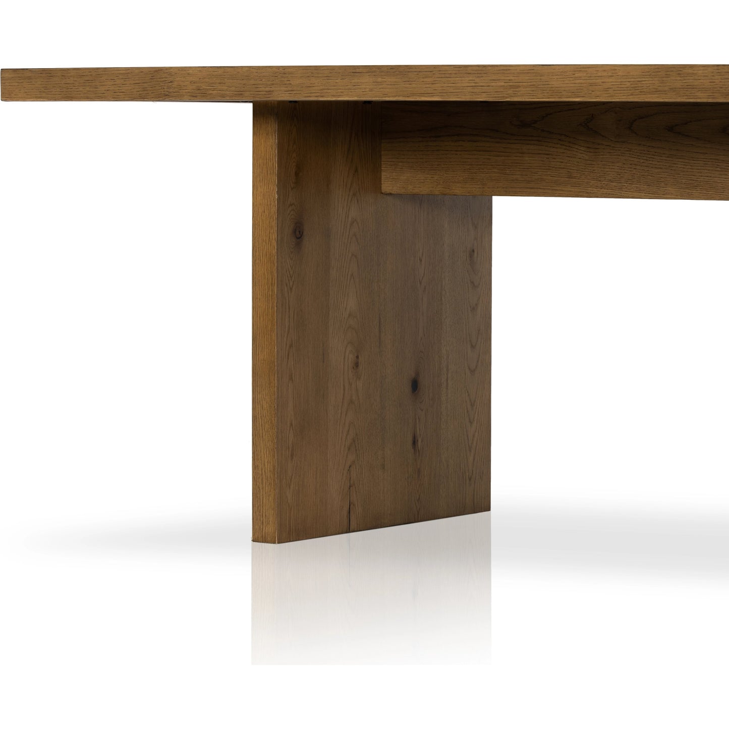 010 SI-1977267 | Additional Silo | Eaton Dining Table by Four Hands in amber oak resin. Made from thick oak veneer, solid oak in a cottage & farmhouse style.