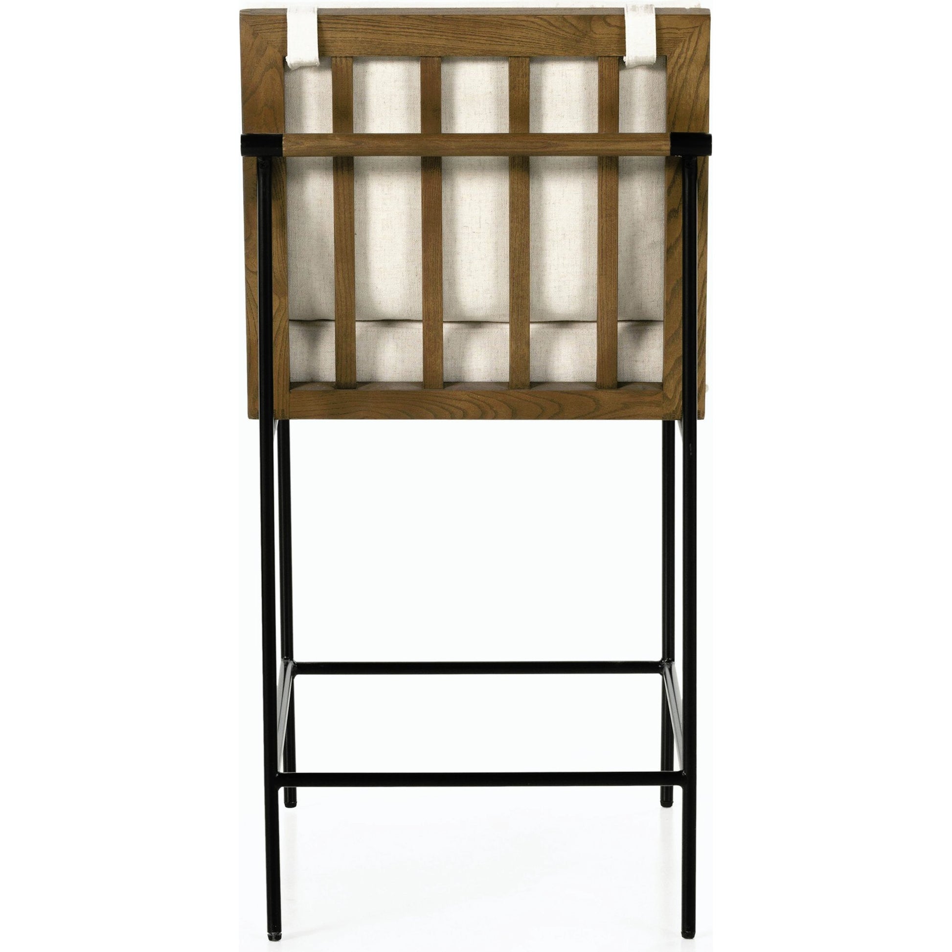Crete Counter Stool by Four Hands in amber oak, midnight iron. Made from unique in a modern style.