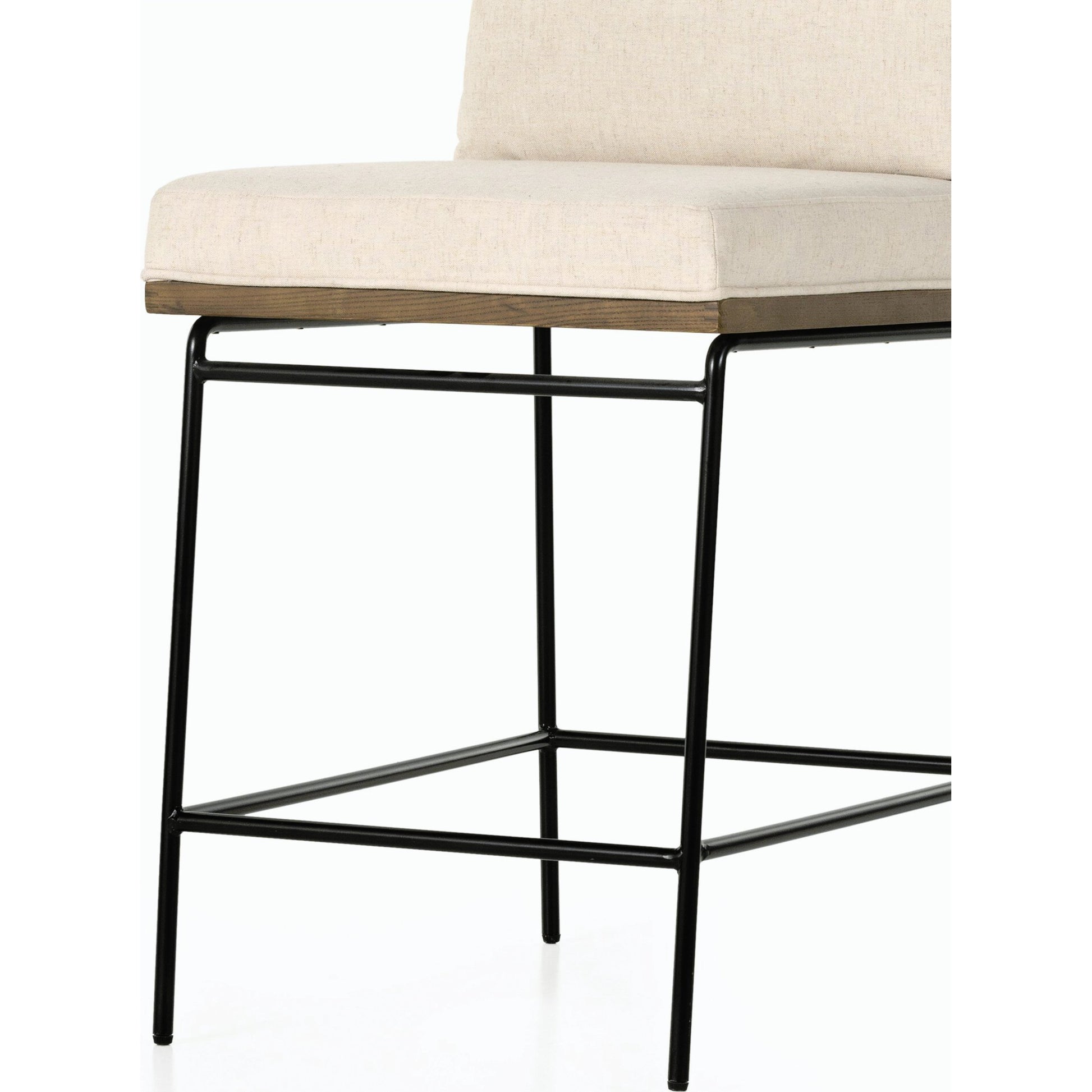 Crete Counter Stool by Four Hands in amber oak, midnight iron. Made from unique in a modern style.