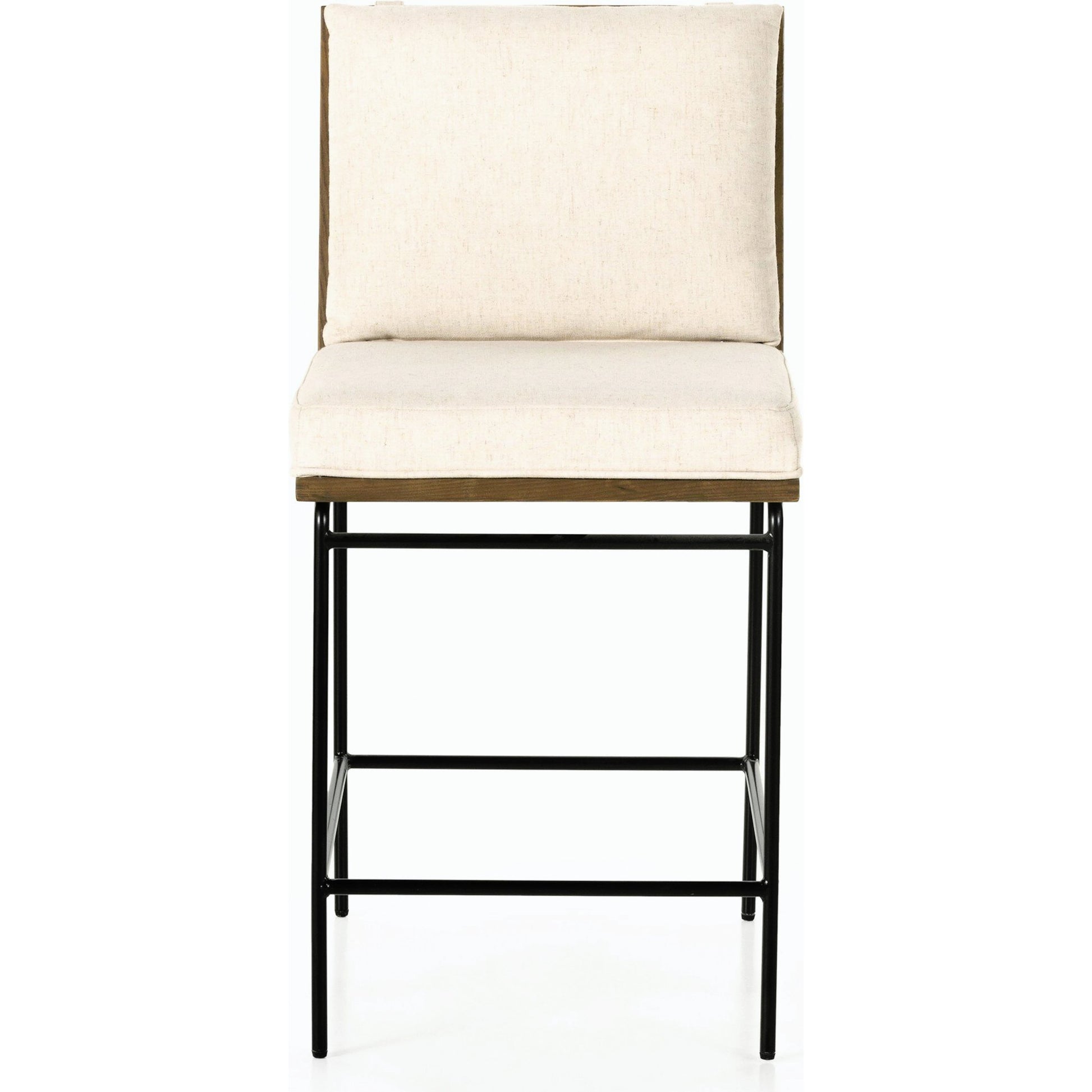Crete Counter Stool by Four Hands in amber oak, midnight iron. Made from unique in a modern style.