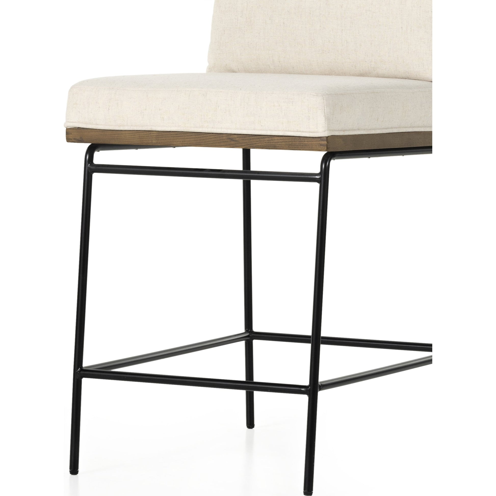 Crete Counter Stool by Four Hands in amber oak, midnight iron. Made from unique in a modern style.