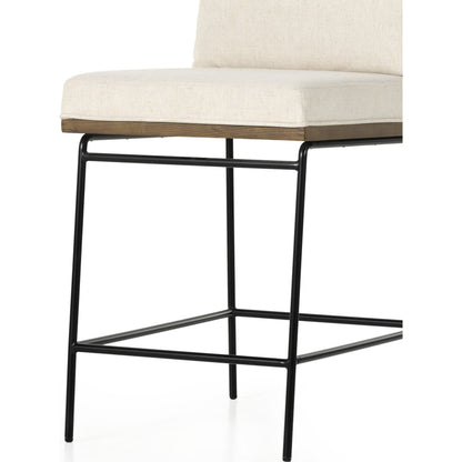 Crete Counter Stool by Four Hands in amber oak, midnight iron. Made from unique in a modern style.