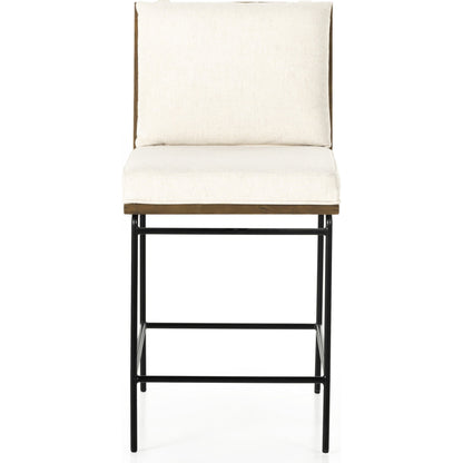 Crete Counter Stool by Four Hands in amber oak, midnight iron. Made from unique in a modern style.