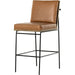 Crete Bar Stool by Four Hands in amber oak, midnight iron. Made from unique in a coastal style.