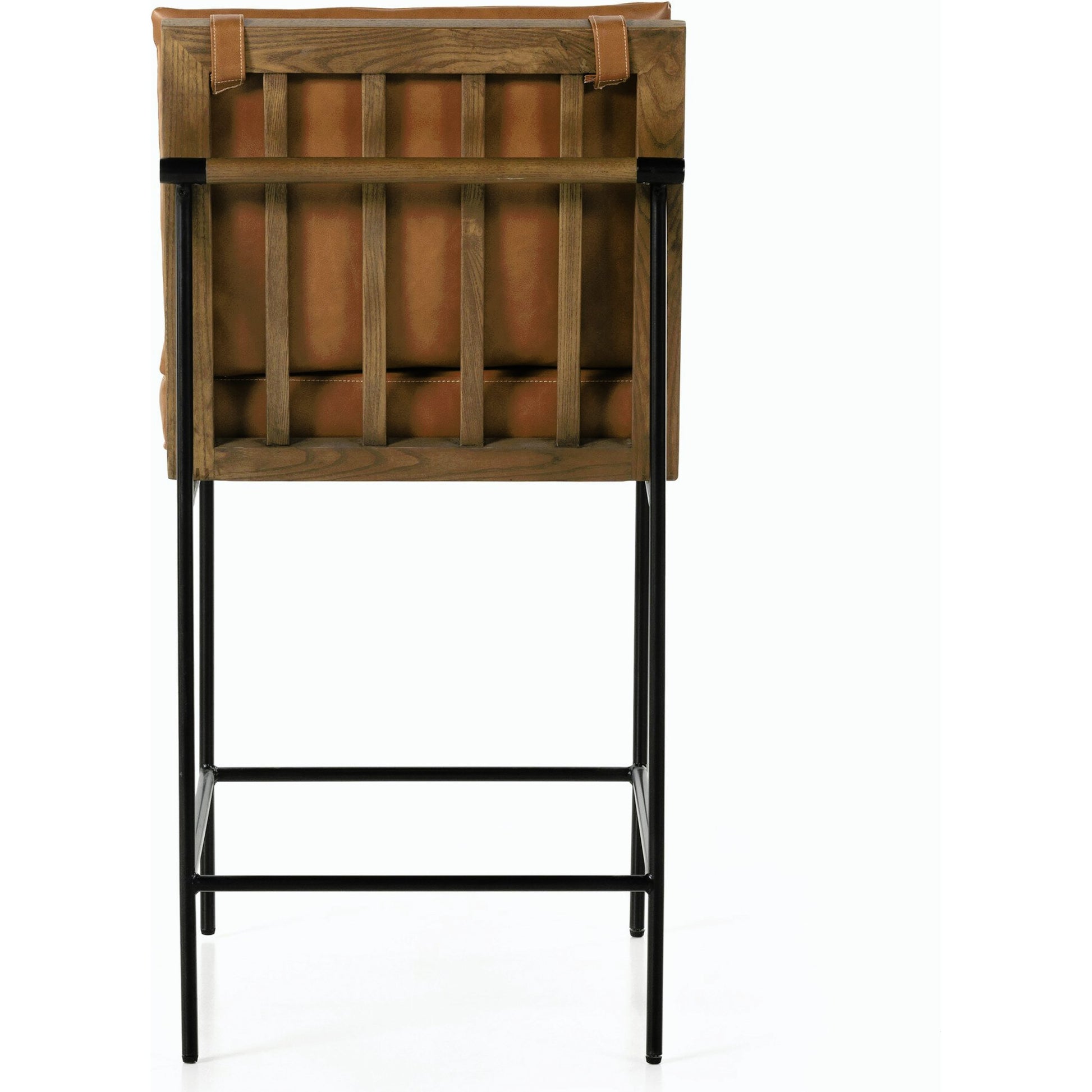 Crete Counter Stool by Four Hands in amber oak, midnight iron. Made from unique in a modern style.