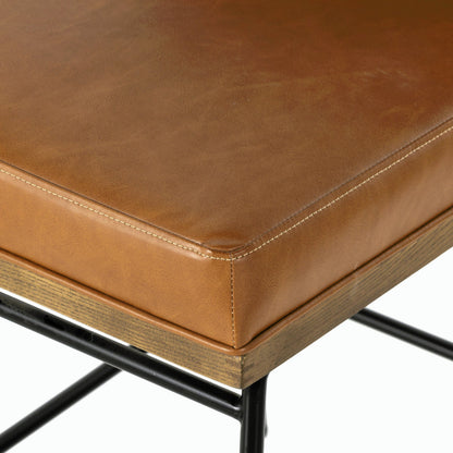 Crete Counter Stool by Four Hands in amber oak, midnight iron. Made from unique in a modern style.