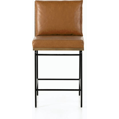 Crete Counter Stool by Four Hands in amber oak, midnight iron. Made from unique in a modern style.