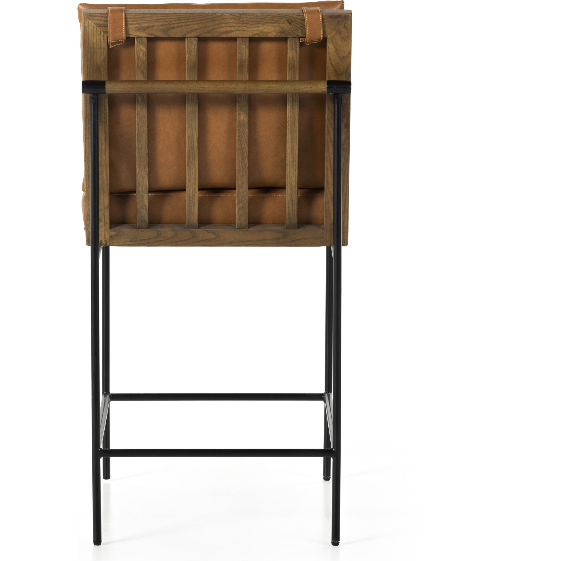 Crete Counter Stool by Four Hands in amber oak, midnight iron. Made from unique in a modern style.