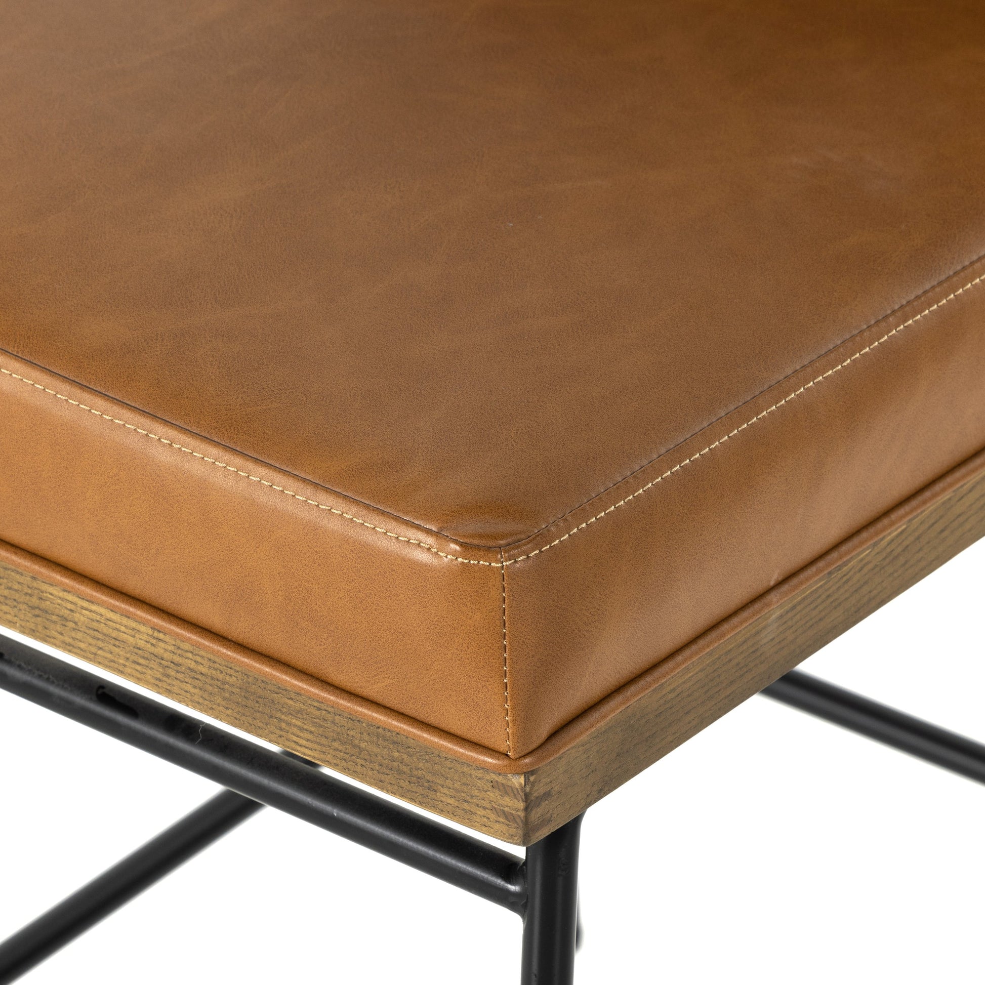 Crete Counter Stool by Four Hands in amber oak, midnight iron. Made from unique in a modern style.
