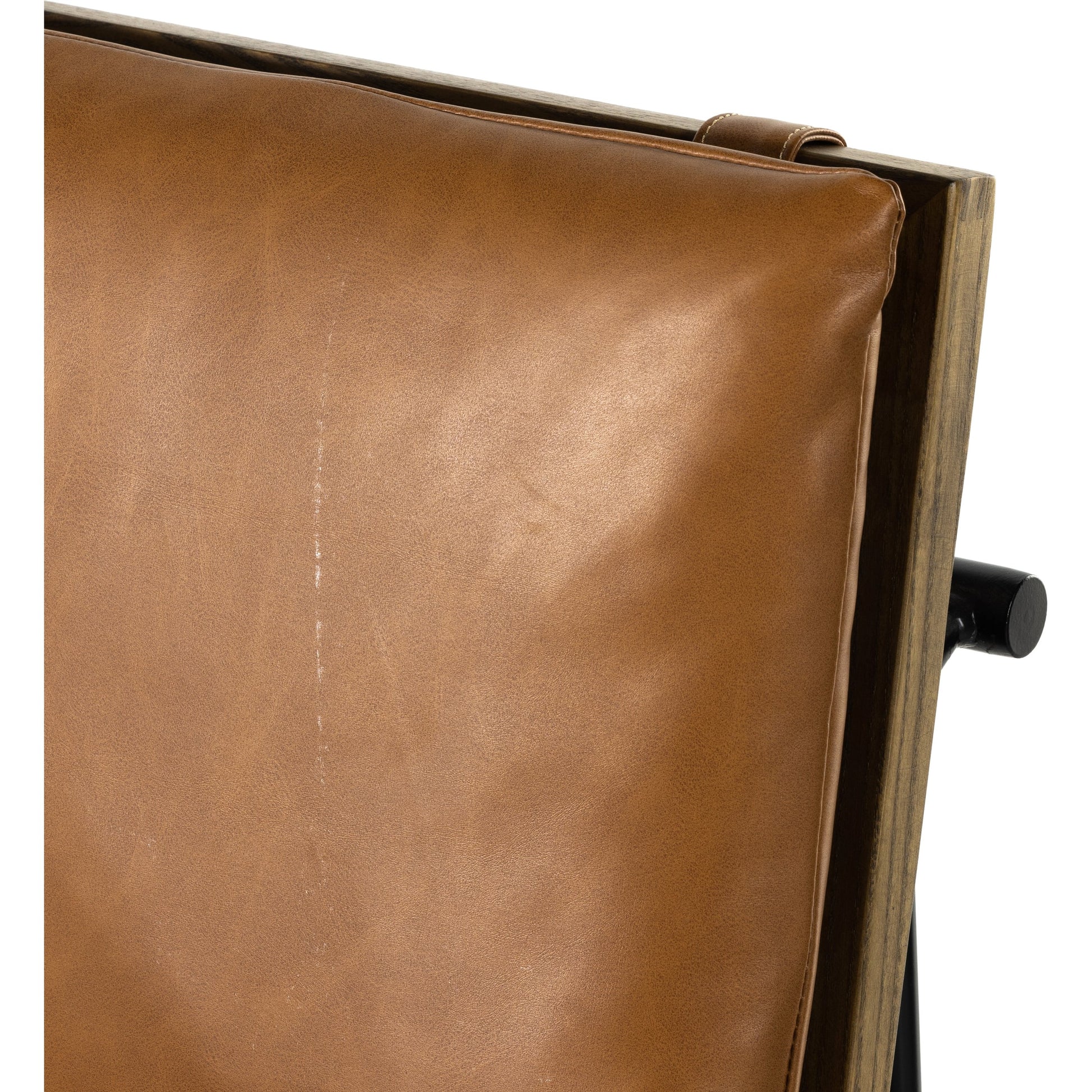Crete Counter Stool by Four Hands in amber oak, midnight iron. Made from unique in a modern style.