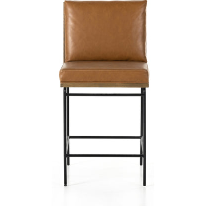 Crete Counter Stool by Four Hands in amber oak, midnight iron. Made from unique in a modern style.