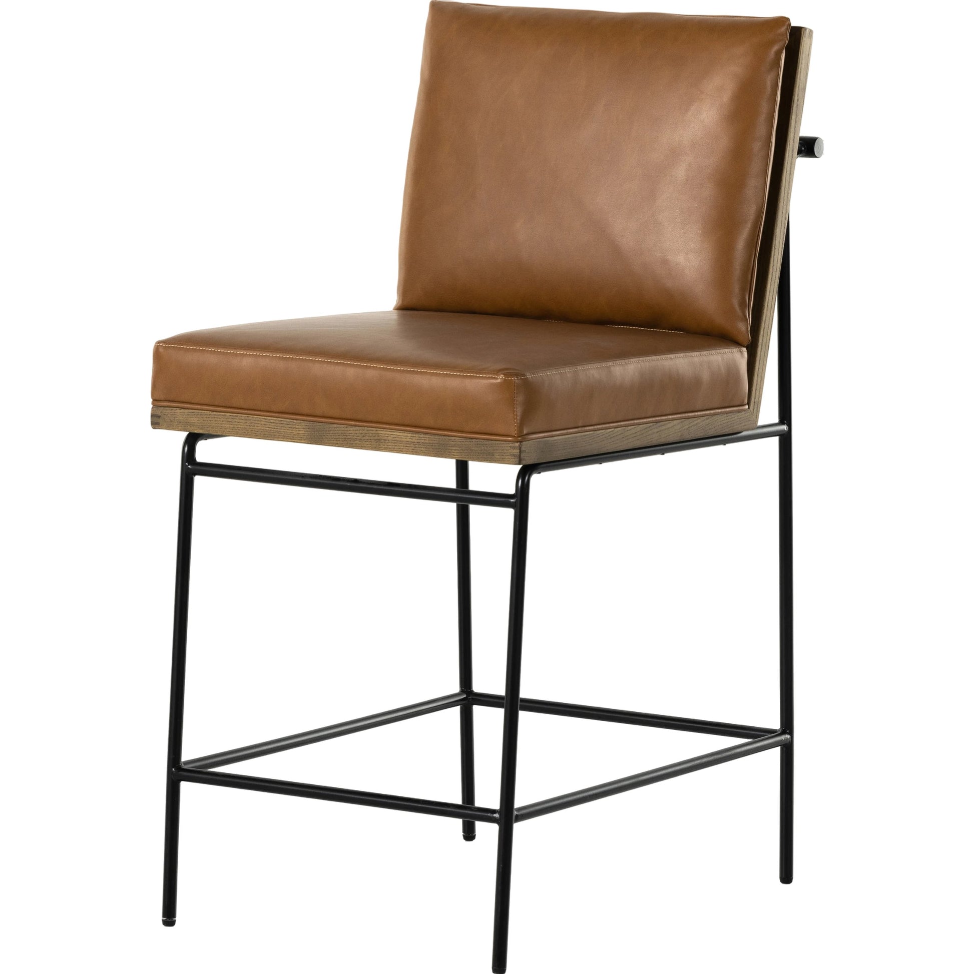 Crete Counter Stool by Four Hands in amber oak, midnight iron. Made from unique in a modern style.