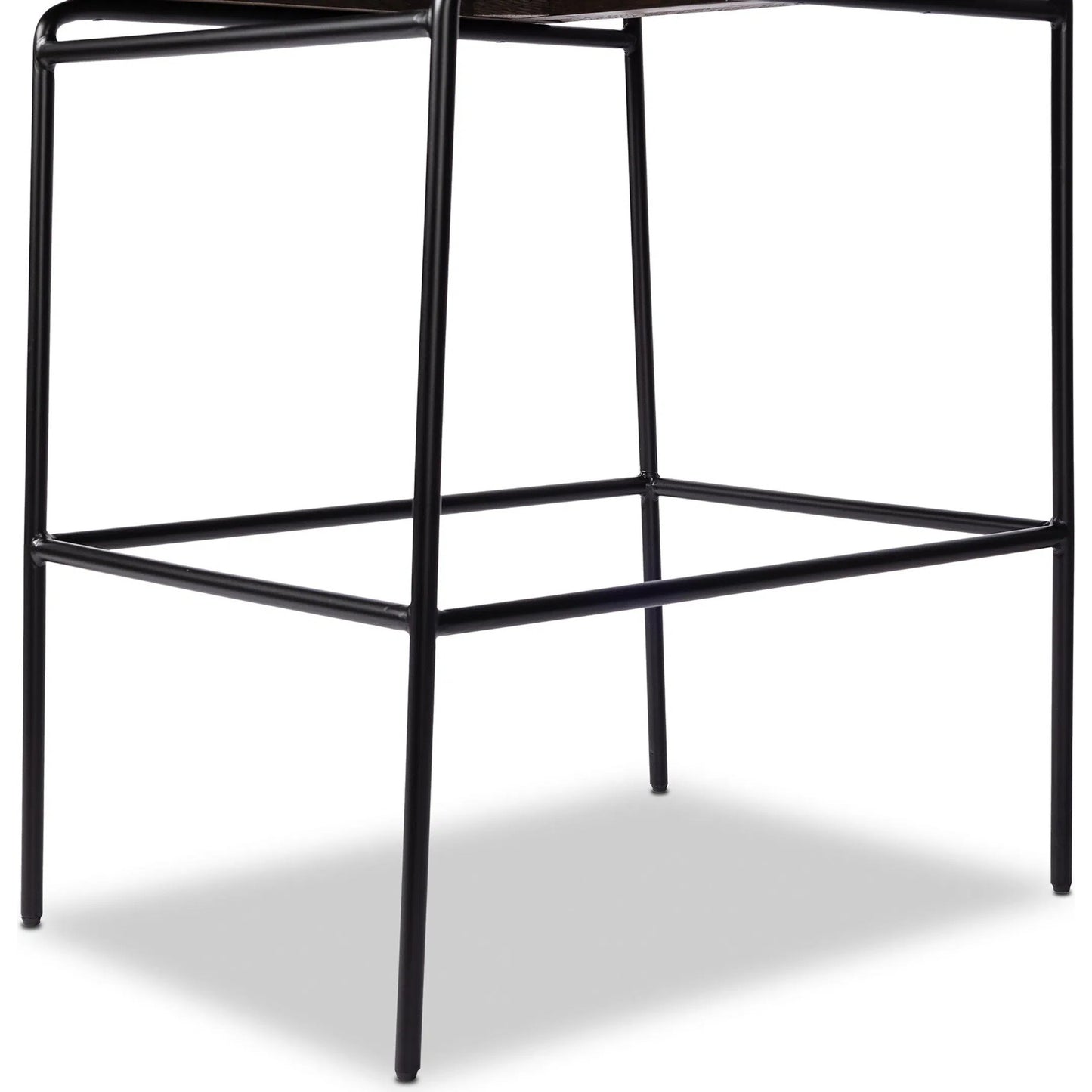 102 SI-2534905 | Closeup | Crete Counter Stool by Four Hands in amber oak, midnight iron. Made from unique in a modern style.