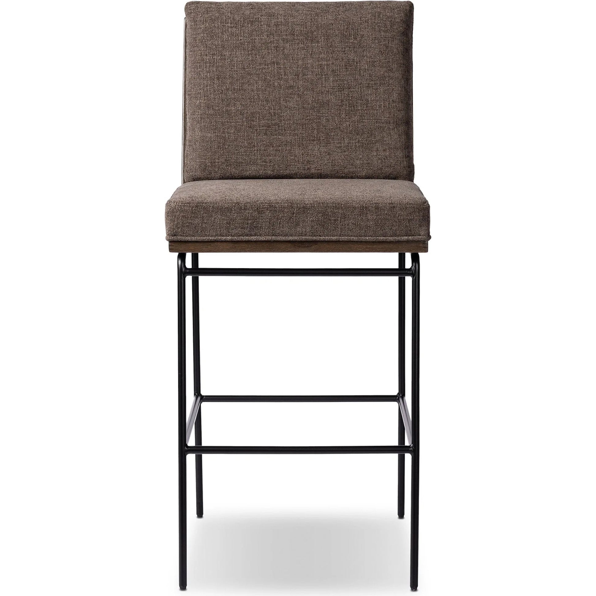 Crete Counter Stool by Four Hands in amber oak, midnight iron. Made from unique in a modern style.
