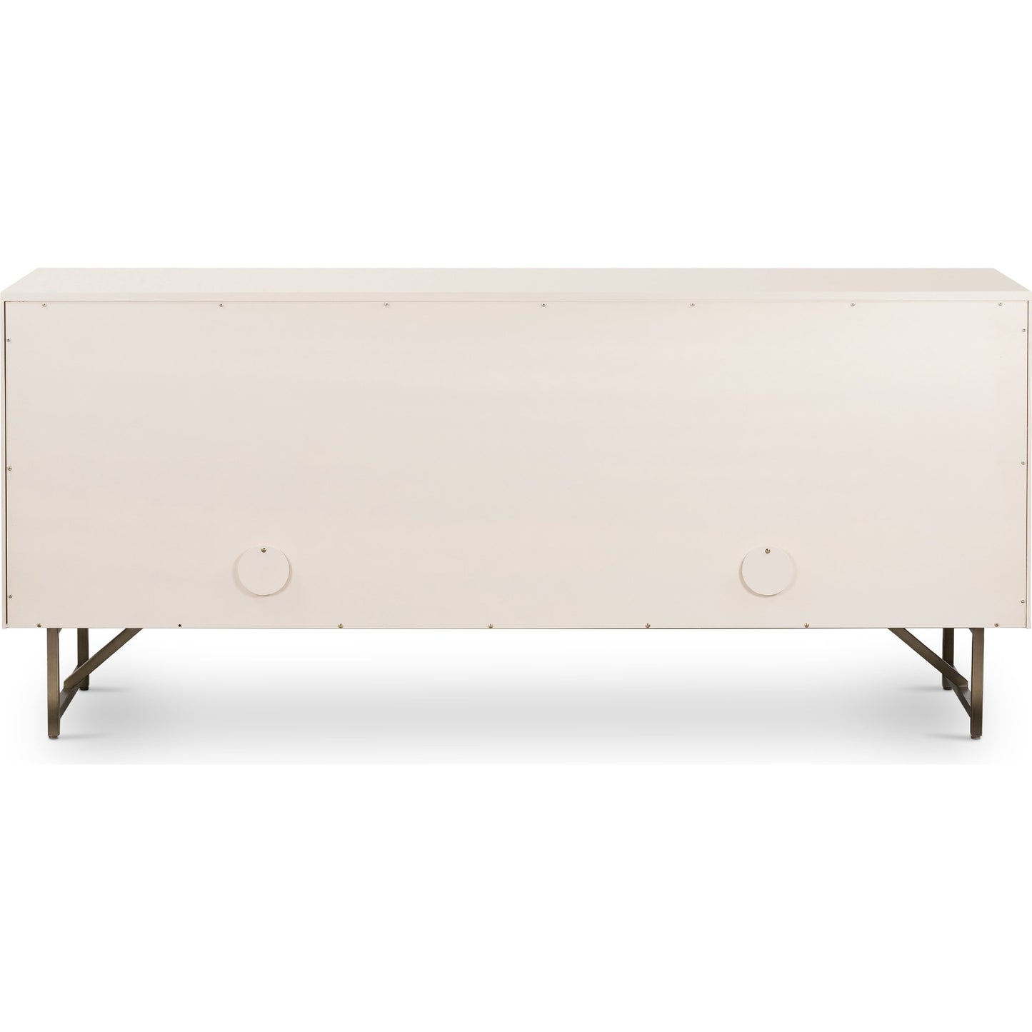 006 SI-1798315 | Additional Silo | Van Sideboard by Four Hands in aged brass, matte alabaster, golden brass and matte alabaster. Made from engineered hardwood, stainless steel, iron in a modern style.