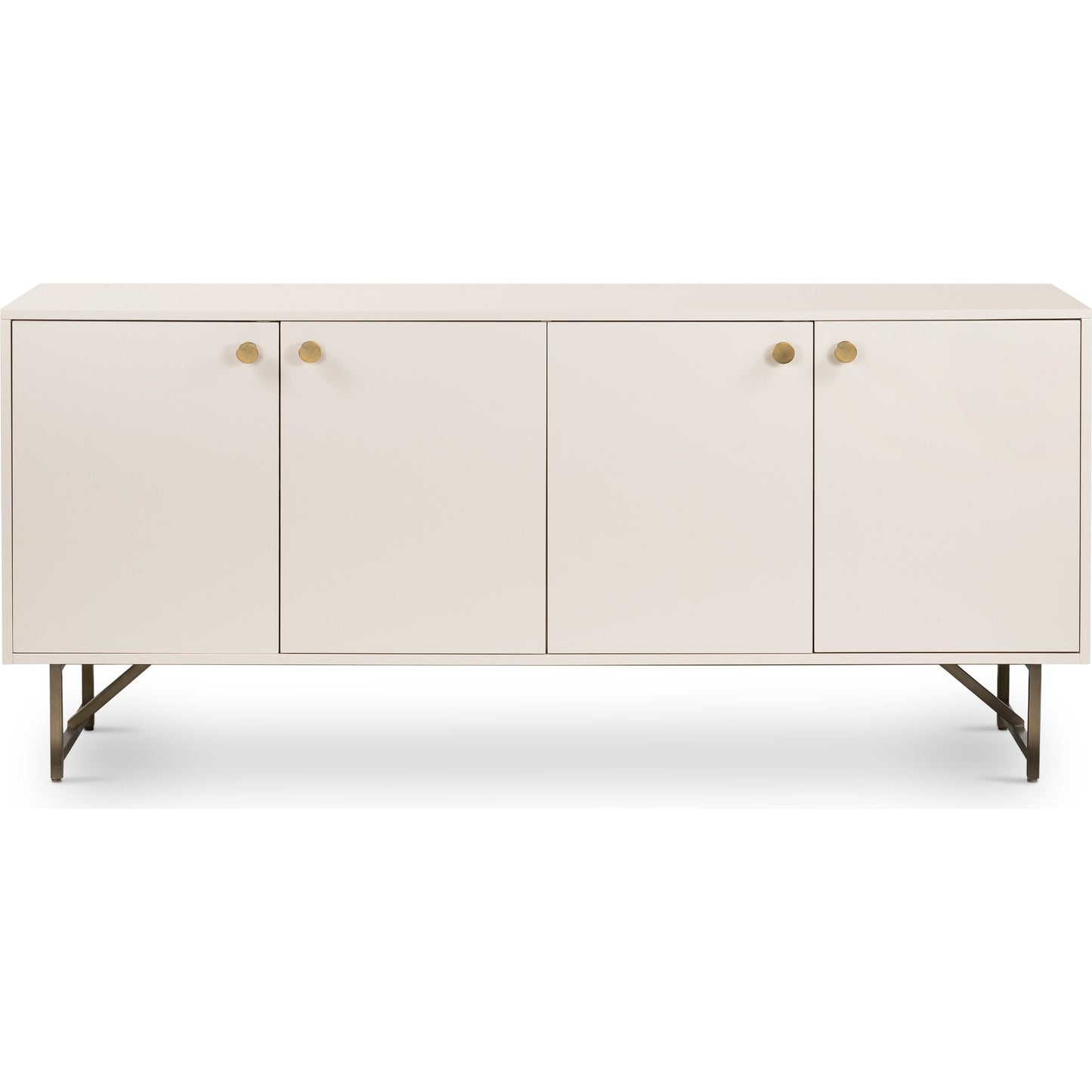 003 SI-1798315 | Additional Silo | Van Sideboard by Four Hands in aged brass, matte alabaster, golden brass and matte alabaster. Made from engineered hardwood, stainless steel, iron in a modern style.