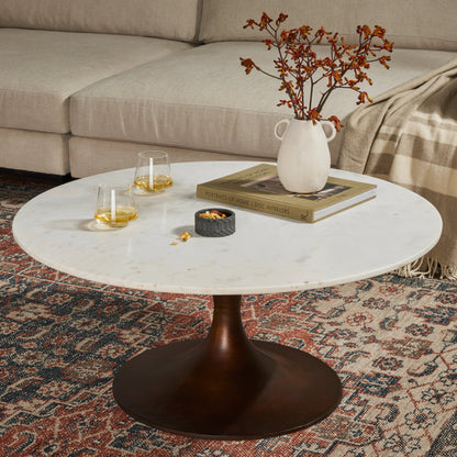 Simone Round Coffee Table by Four Hands. Made from unique in a modern style.