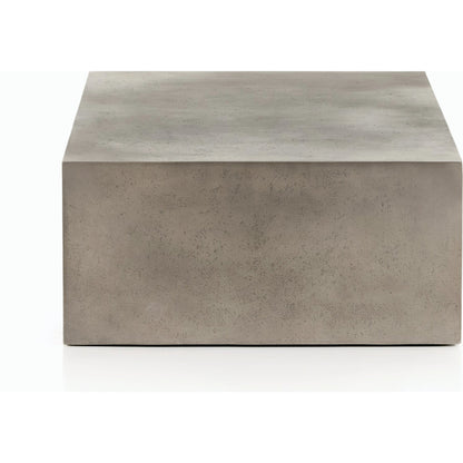 Faro Coffee Table by Four Hands in washed natural veneer, dark grey concrete and washed natural, dark grey. Made from faux concrete, thick oak veneer in a modern style.