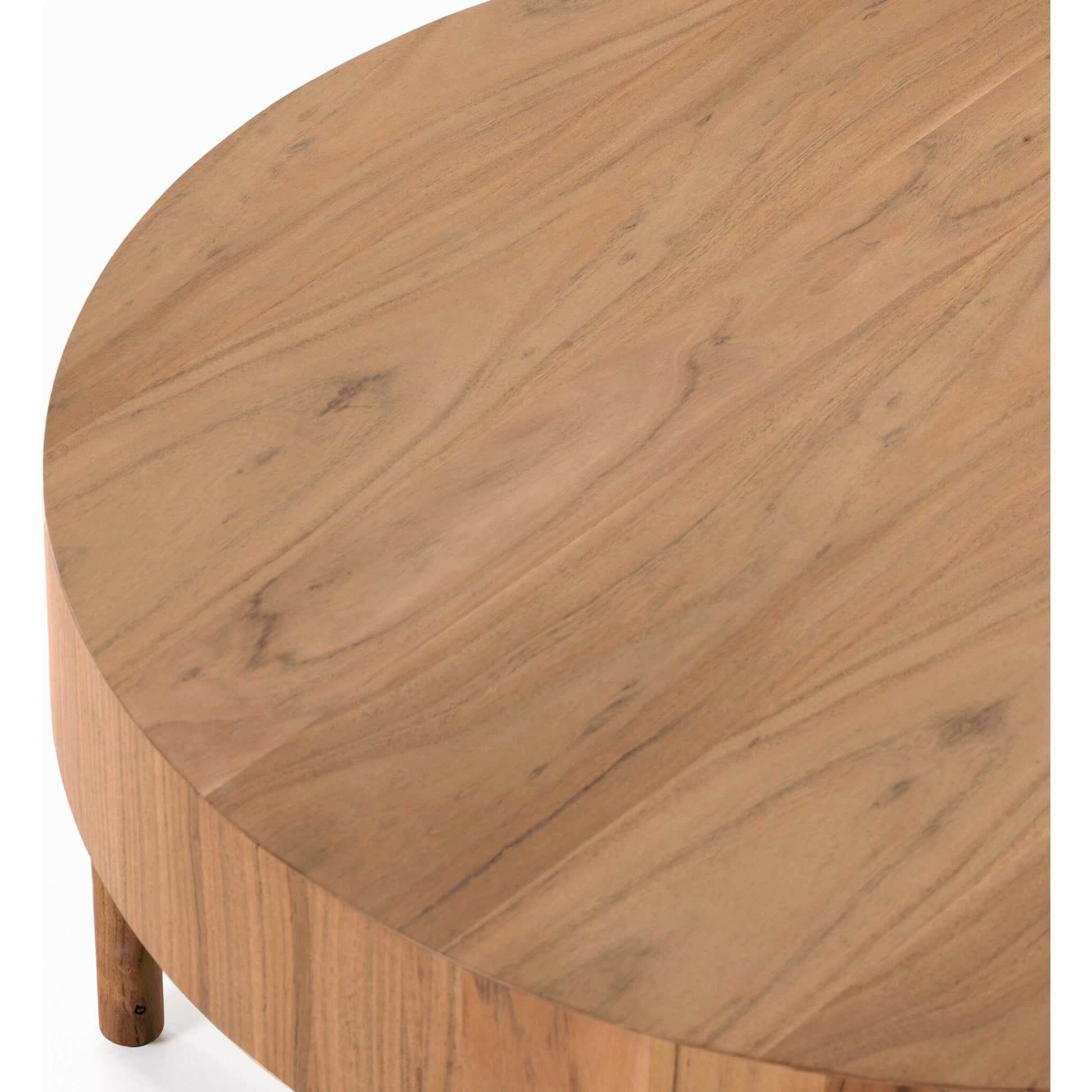 Atmore Coffee Table by Four Hands in natural acacia. Made from solid acacia, thin acacia veneer in a modern style.