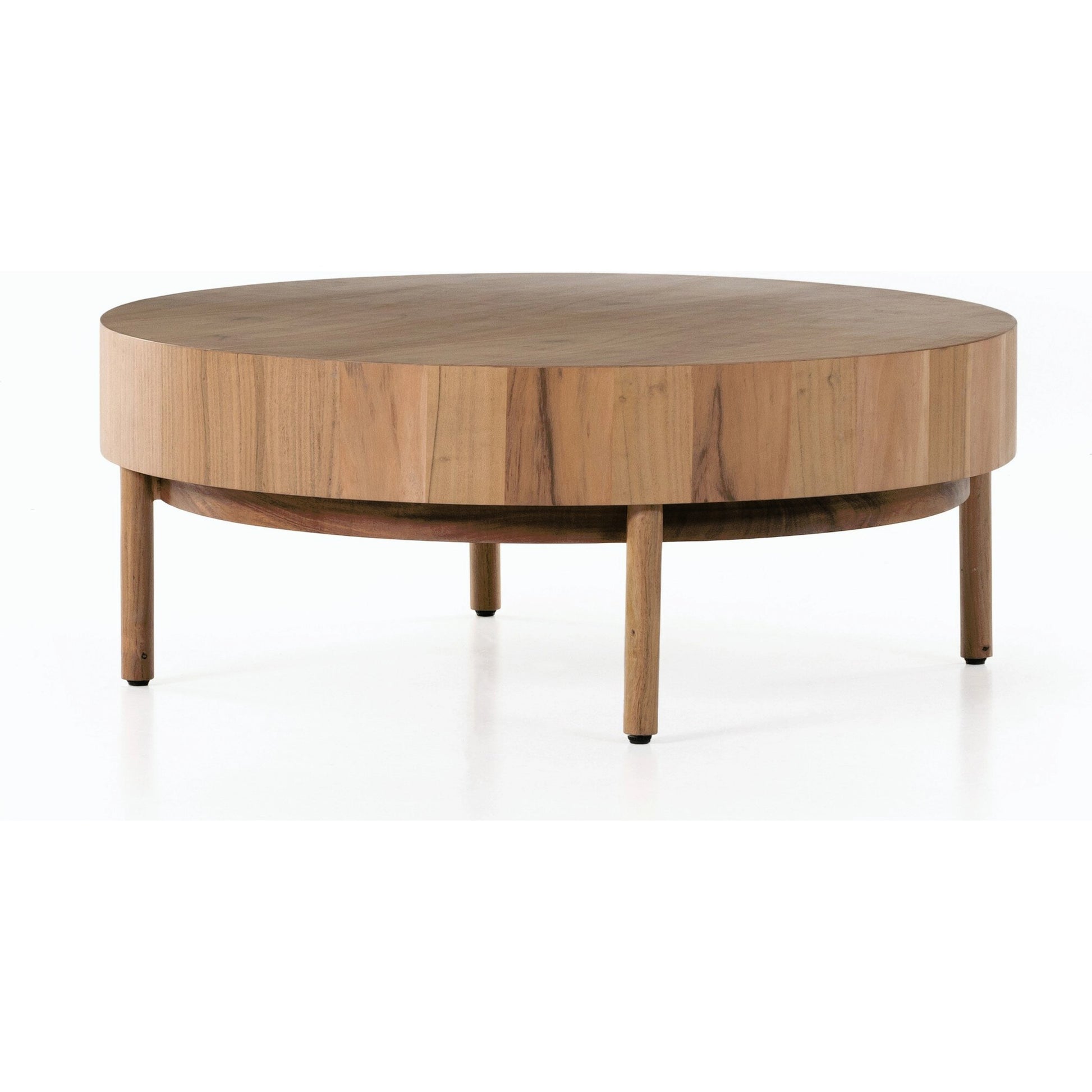 Atmore Coffee Table by Four Hands in natural acacia. Made from solid acacia, thin acacia veneer in a modern style.
