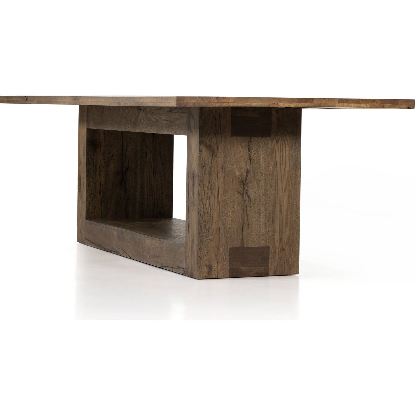 001 SI-1799938 | Additional Silo | Perrin Dining Table by Four Hands in rustic fawn veneer and rustic fawn. Made from thick oak veneer in a modern style.