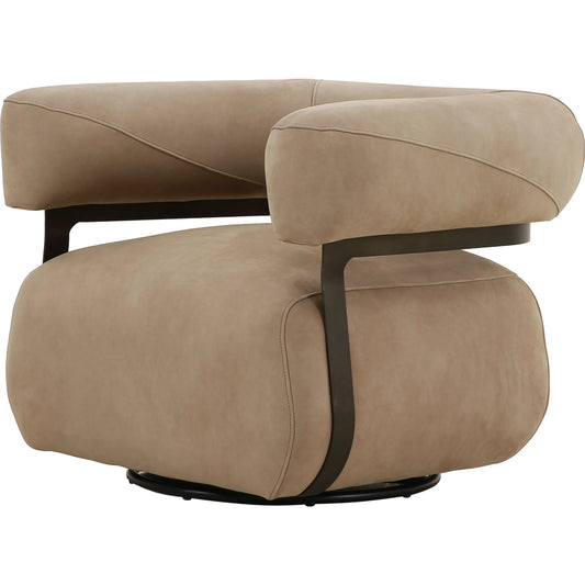 Gareth Swivel Chair by Four Hands in carbon ebony. Made from unique in a modern style.