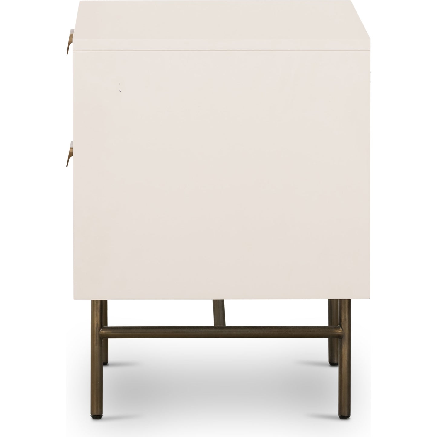 005 SI-1799797 | Additional Silo | Luella Nightstand by Four Hands in matte alabaster, light natural cane. Made from engineered hardwood, cane, stainless steel in a modern style.
