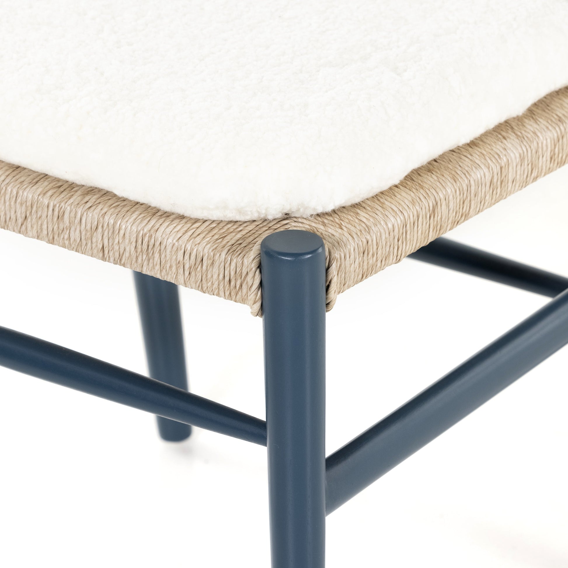 Muestra Dining Chair by Four Hands. Made from solid teak, 100% polyethylene in a coastal style.
