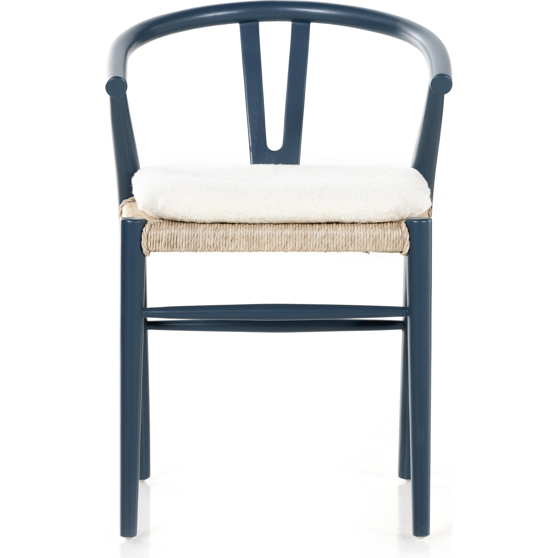 Muestra Dining Chair by Four Hands. Made from solid teak, 100% polyethylene in a coastal style.