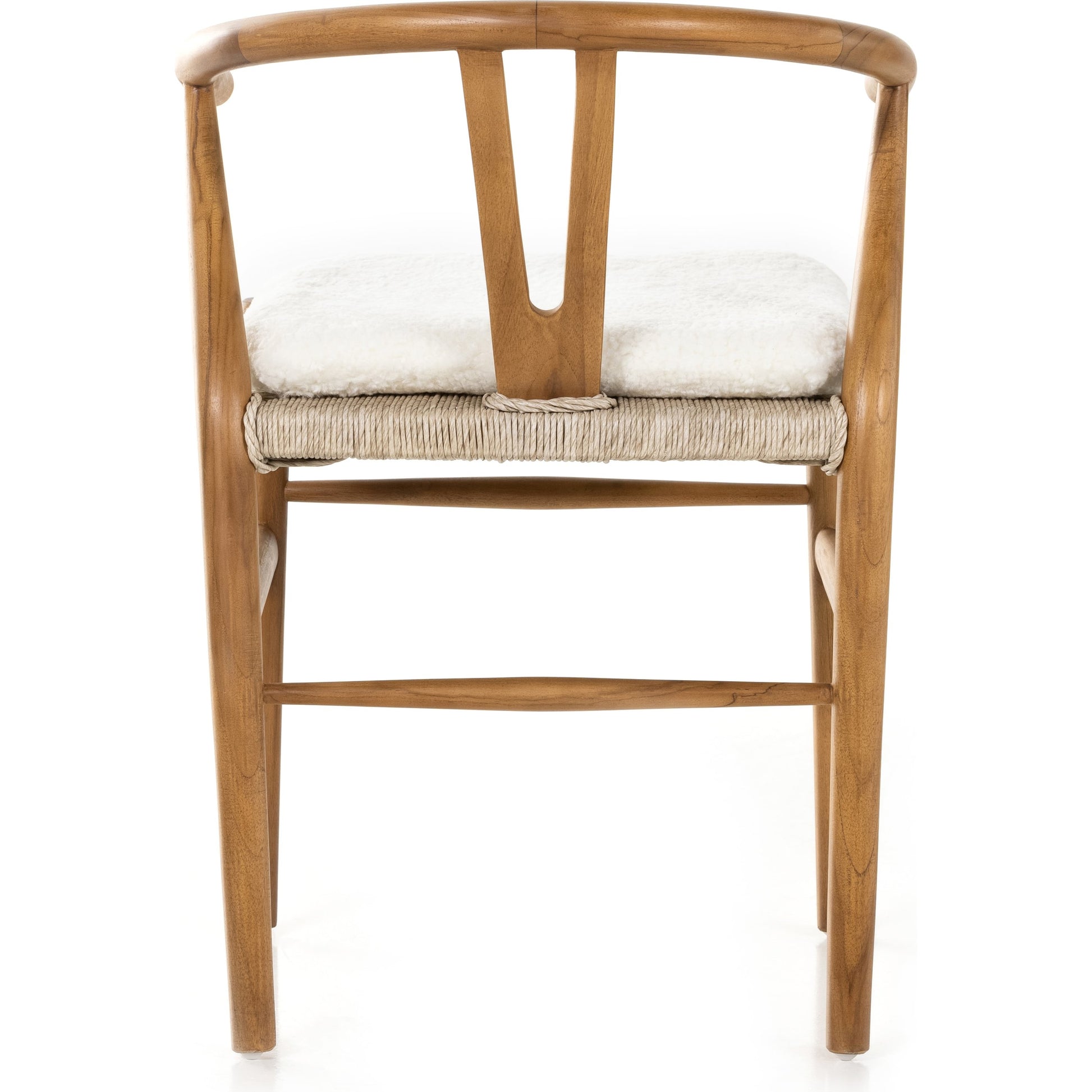 Muestra Dining Chair by Four Hands. Made from solid teak, 100% polyethylene in a coastal style.