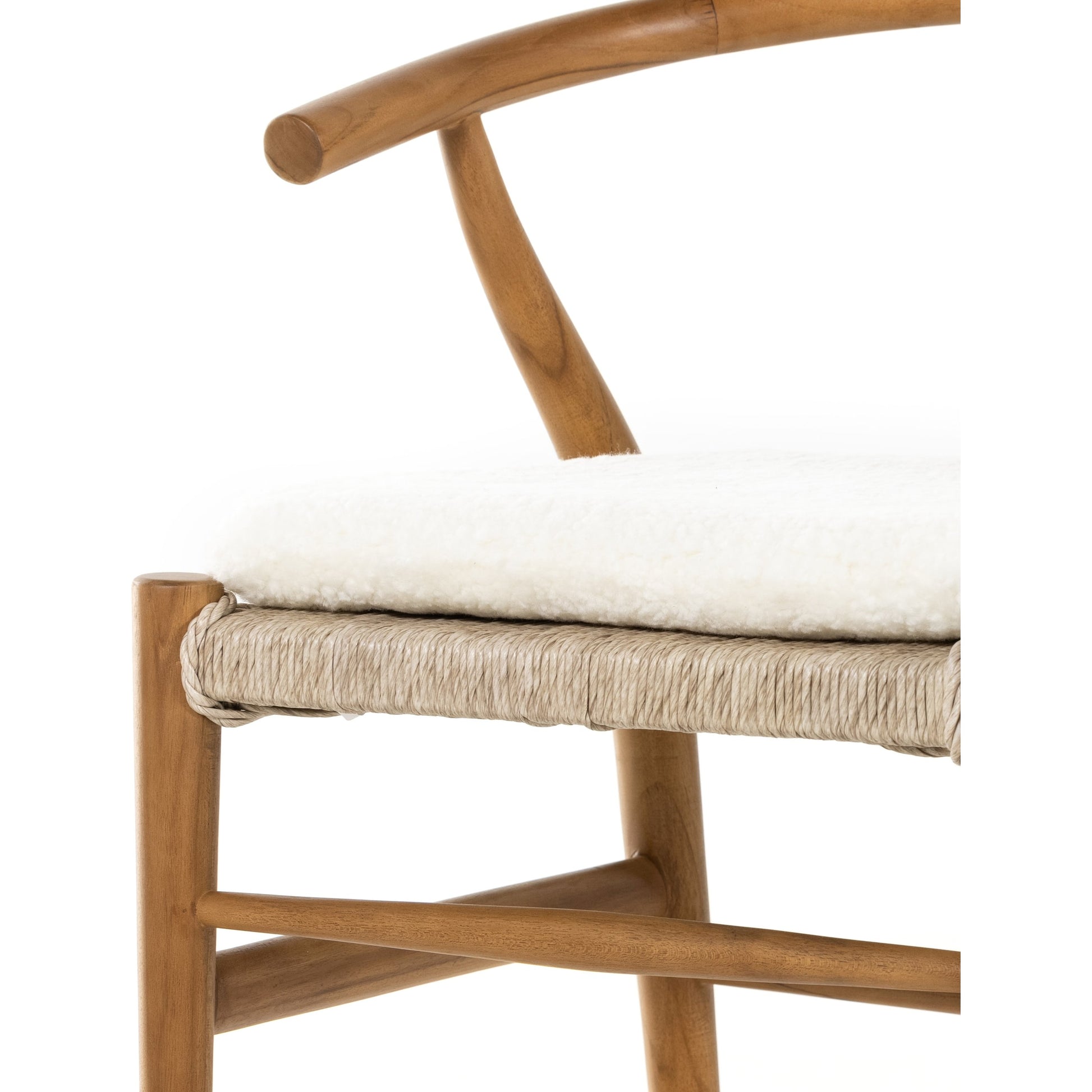 Muestra Dining Chair by Four Hands. Made from solid teak, 100% polyethylene in a coastal style.