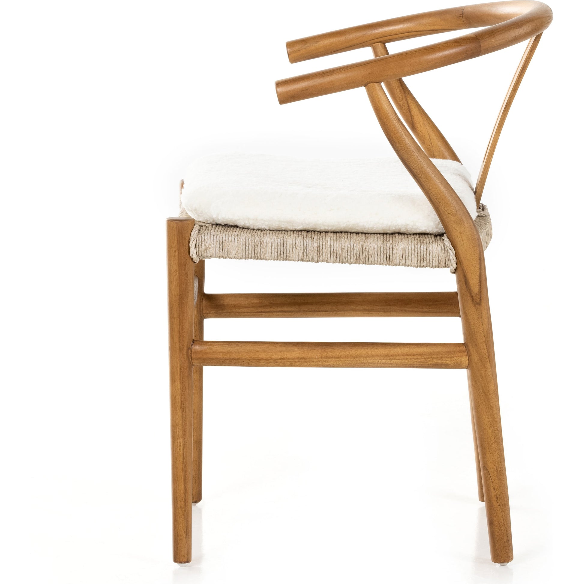 Muestra Dining Chair by Four Hands. Made from solid teak, 100% polyethylene in a coastal style.