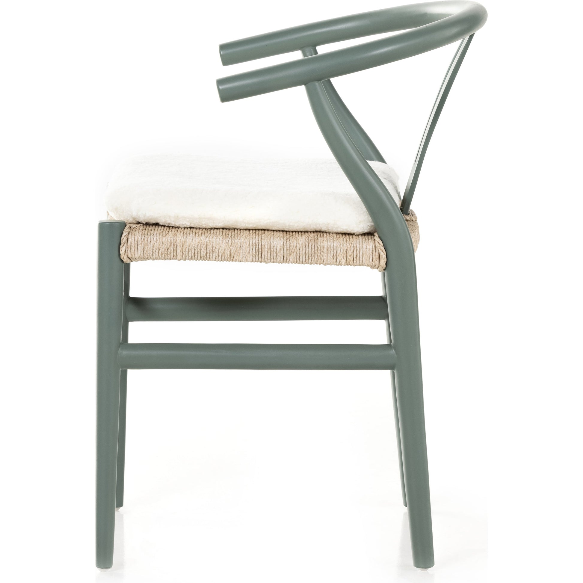 Muestra Dining Chair by Four Hands. Made from solid teak, 100% polyethylene in a coastal style.