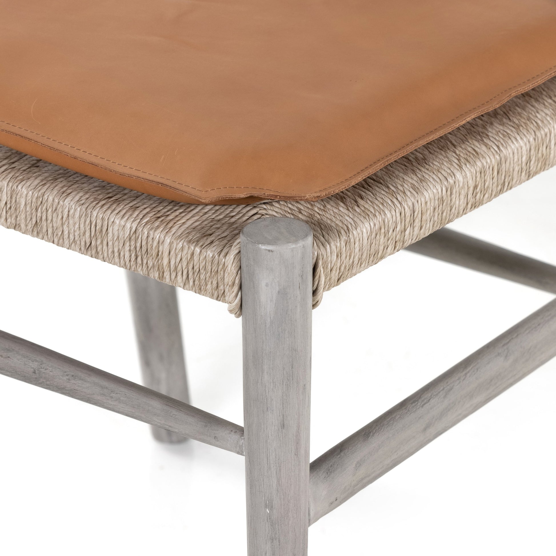 Muestra Dining Chair by Four Hands. Made from solid teak, 100% polyethylene in a coastal style.