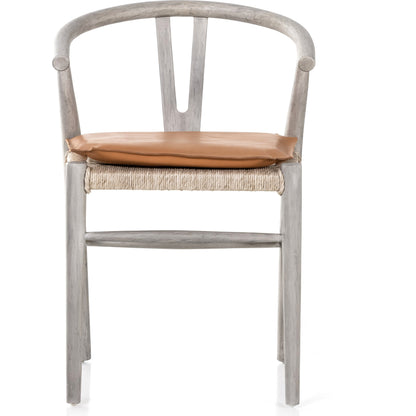 Muestra Dining Chair by Four Hands. Made from solid teak, 100% polyethylene in a coastal style.