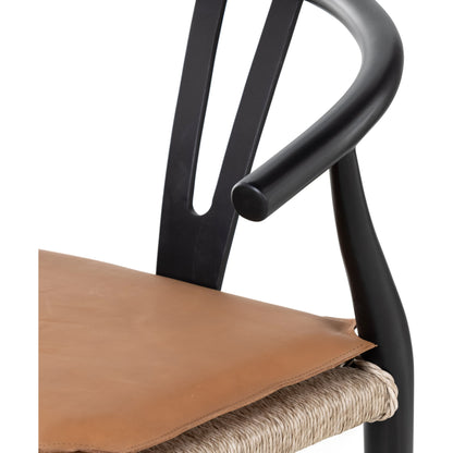 Muestra Counter Stool by Four Hands in vintage white, black teak. Made from solid teak, 100% polyethylene in a coastal style.