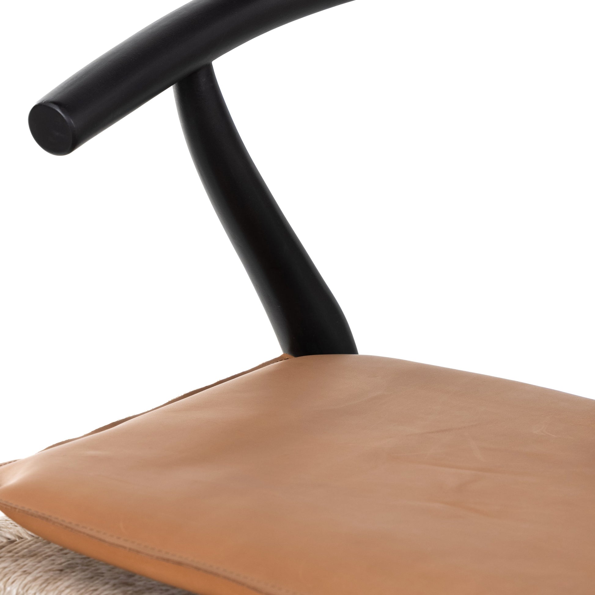 Muestra Bar Stool by Four Hands in vintage white, natural teak. Made from solid teak, 100% polyethylene in a coastal style.