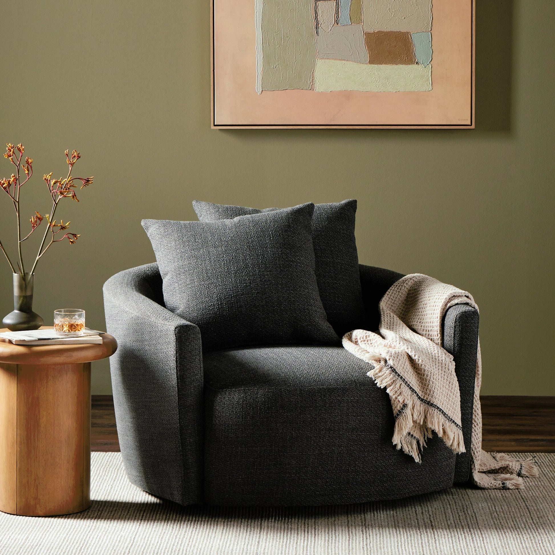 Chloe Swivel Chair by Four Hands. Made from unique in a modern style.